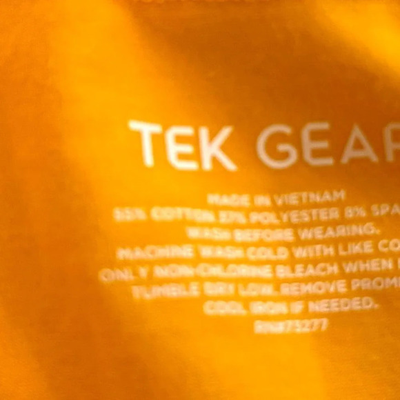 NWT TEK GEAR Women Mid Rise Drawstring Pockets Workout Yellow Shorts Plus Sz 2X - Picture 7 of 7